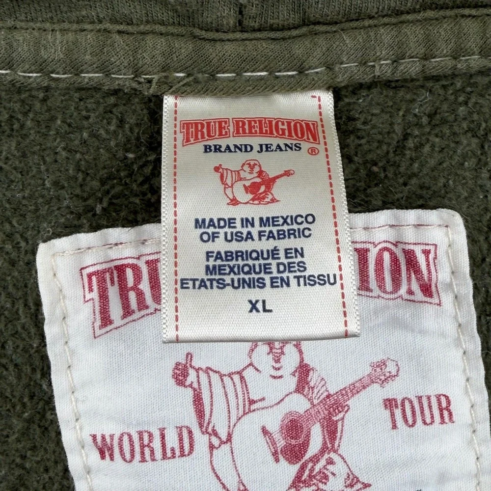 True Religion Sweatshirt Mens Size XL Big T Stitch Archive 90s Y2K Streetwear